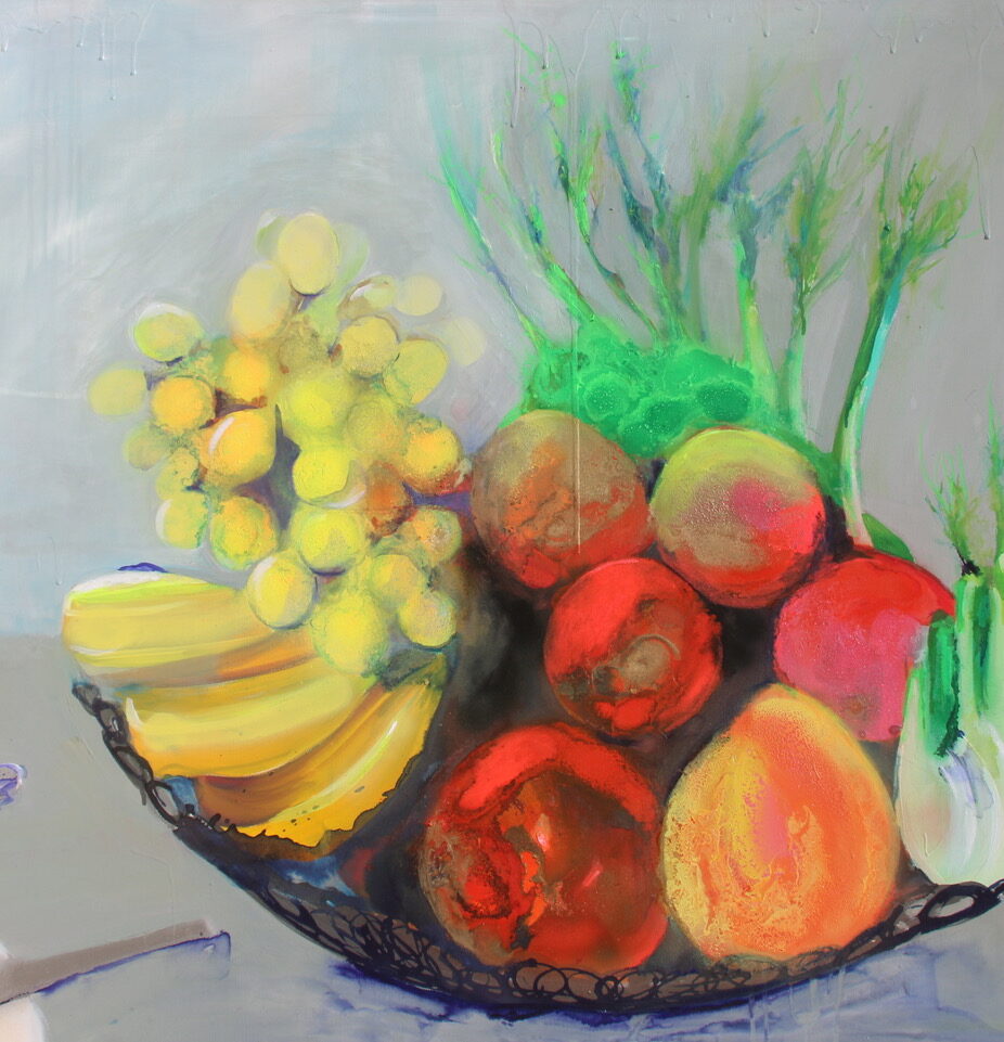 2013, Les fruits gais et parfumés.., 89 X 116, acrylique sur toile