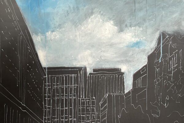 Warszawa Sródmiesczie Painting art Warsaw