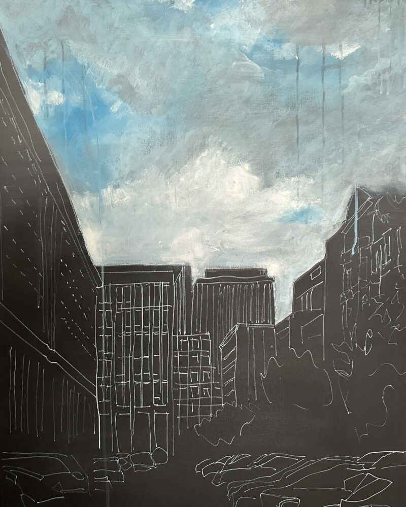 Warszawa Sródmiesczie Painting art Warsaw